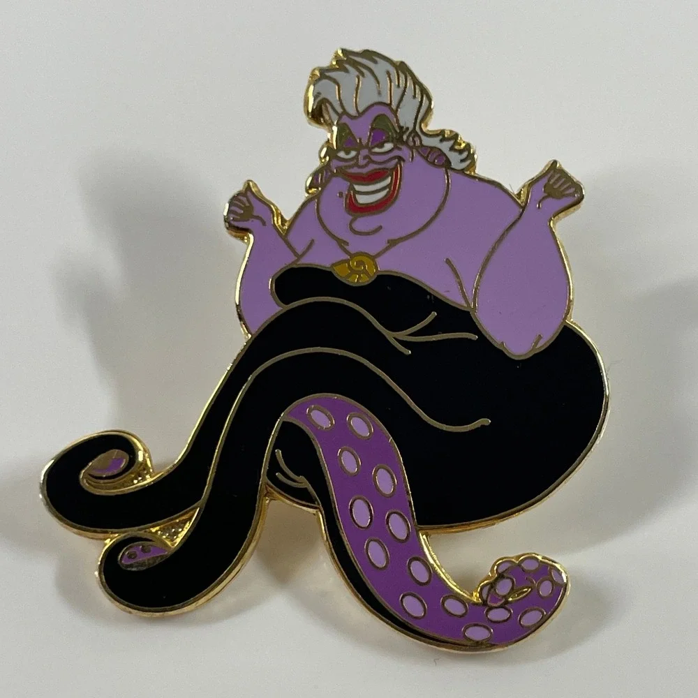 2000 Disney King Triton Ursula Sebastian The Little Mermaid Vintage Enamel Pin